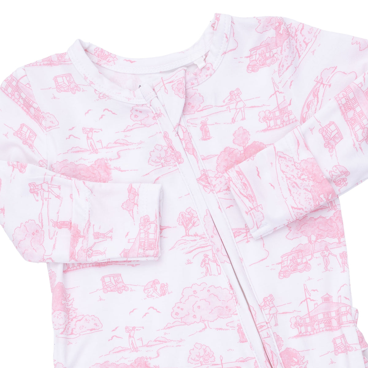 Golf Toile Zip Footie