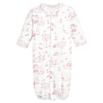 Pink Toile Bunnies Conv. Gown