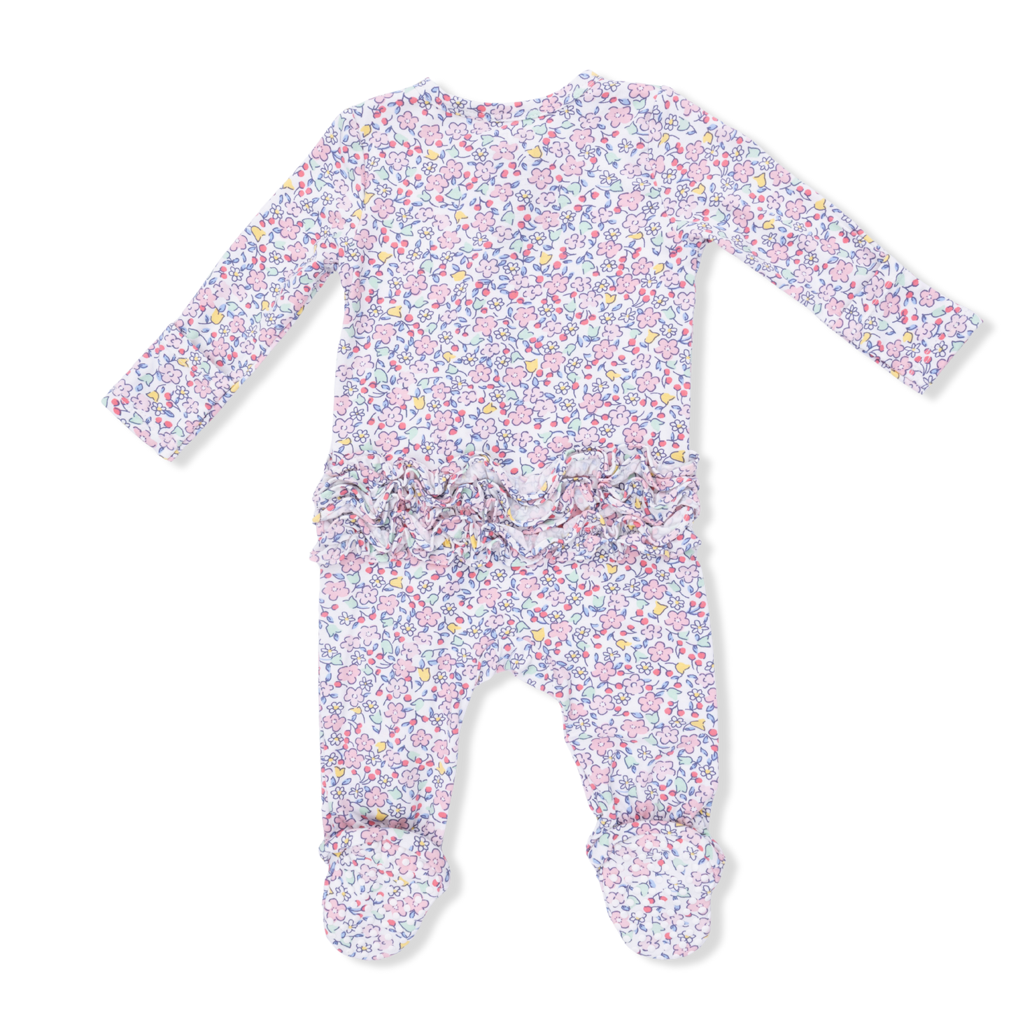 Elizabeth's Garden Ruffle Zipper Footie