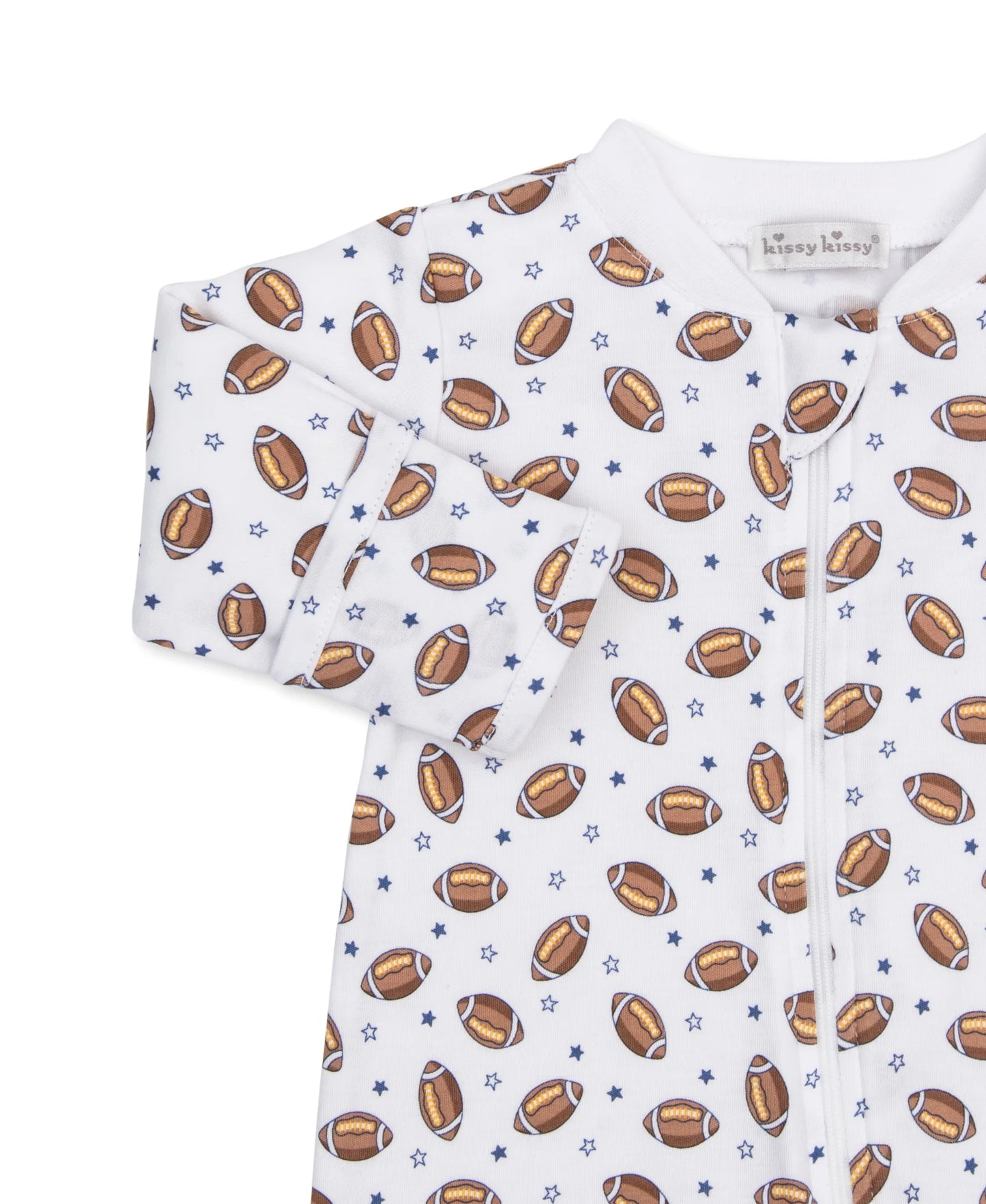 PJs Football Season Zip Footie