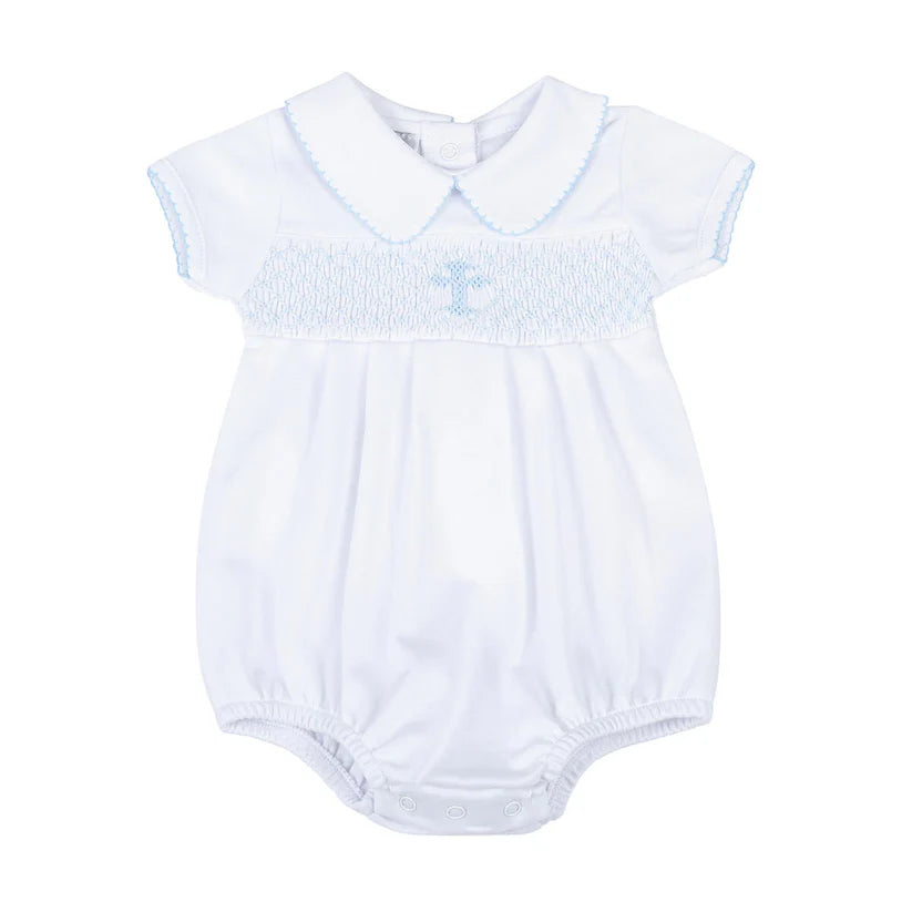 Blessed Smocked Collared Bubble