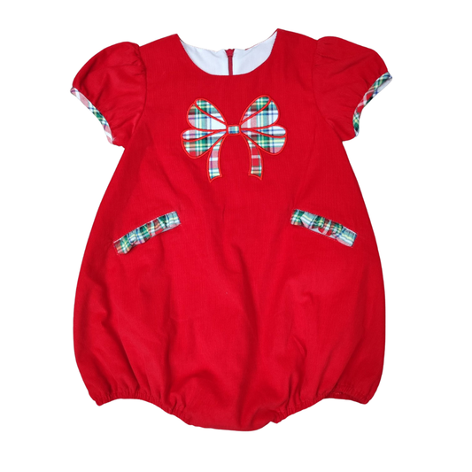 Christmas Plaid Bow Bubble