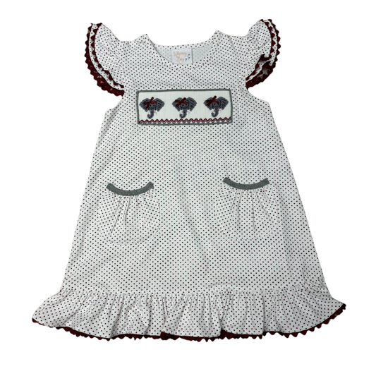 Smocked Elephant Dress