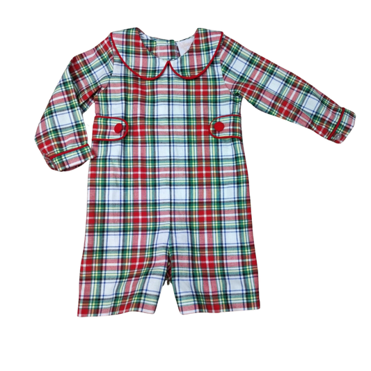Christmas Plaid Shortall