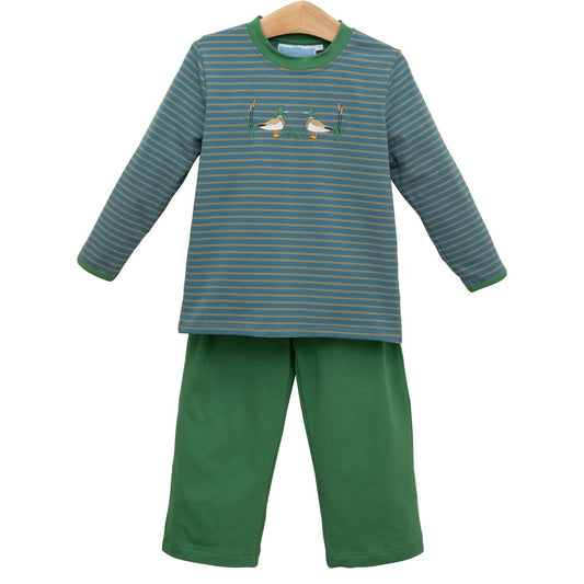 Mallard Embroidery Pants Set
