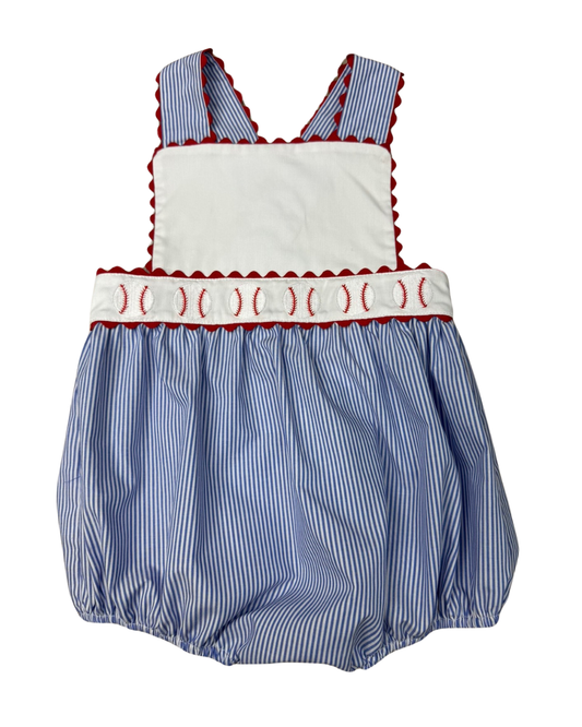 Classic Baseball Ric Rac Sunsuit