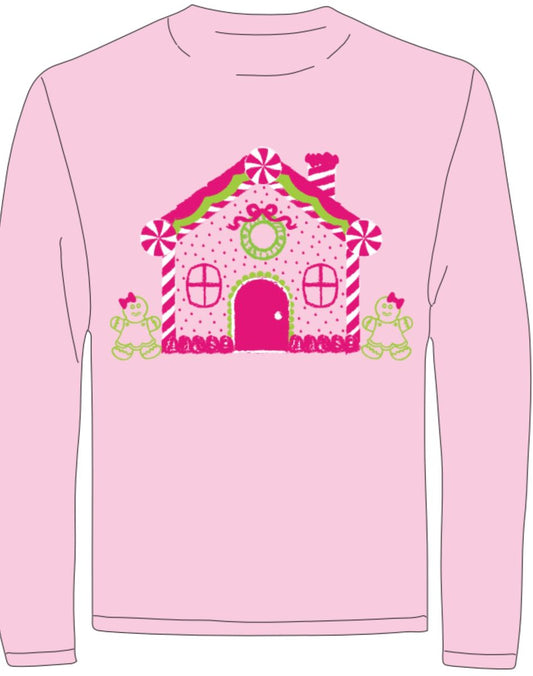 Pink Gingerbread House Tee
