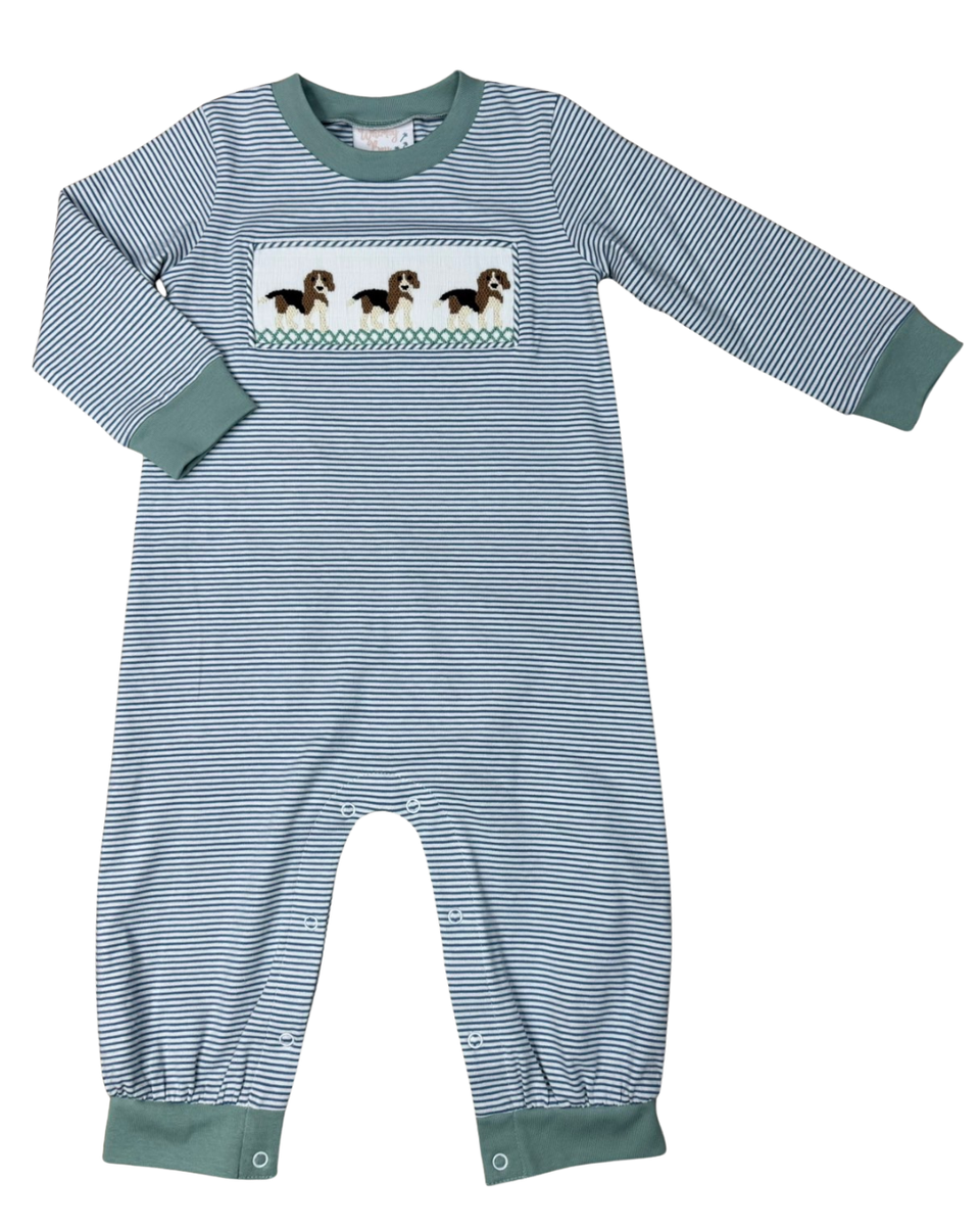 Beagle Smocked Romper