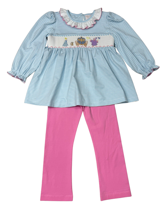 Princess Ball Smocked Pants Set