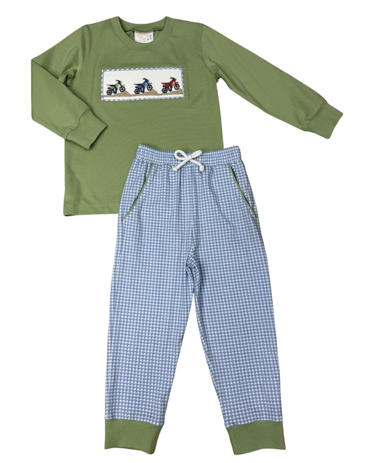 Motocross Smocked Jogger Pant Set