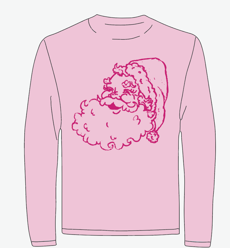Pink Santa Tee