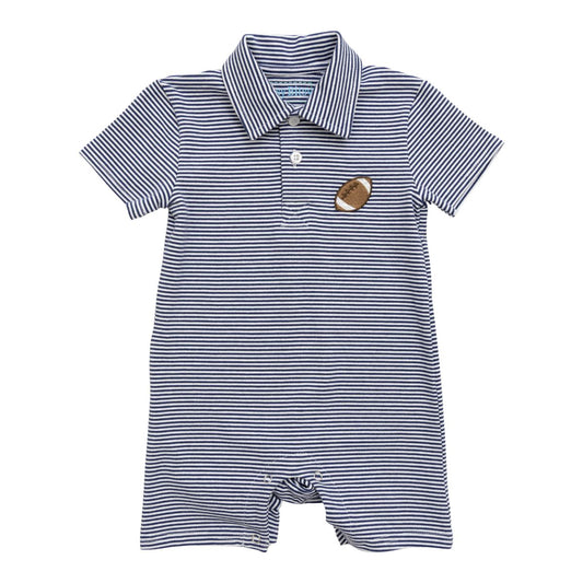 Navy Football Polo Romper