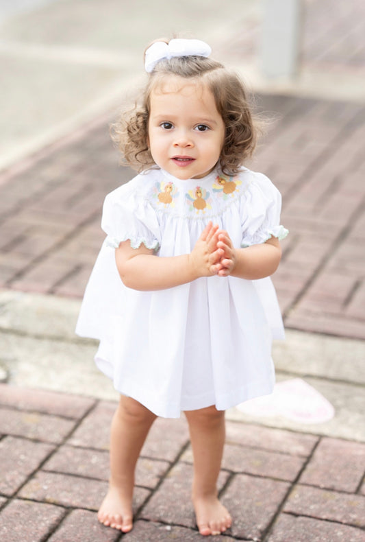 Smocked Turkey Bloomer Set