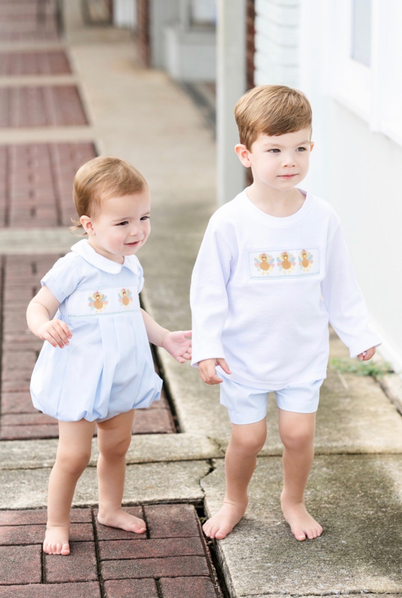 Smocked Turkey Short Set