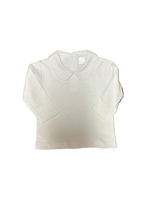 White Peter Pan Collared Shirt