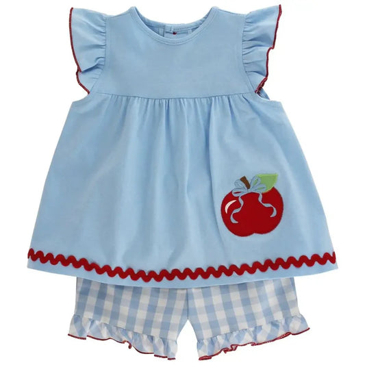 Apple of My Eye Ruffle Short Set