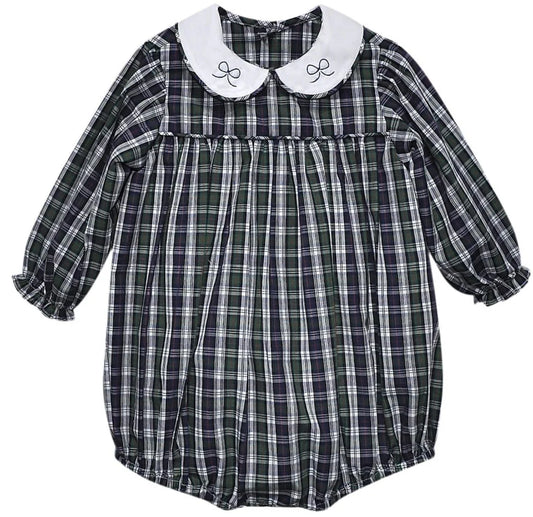 Plaid Bows Sawyer Girl Bubble