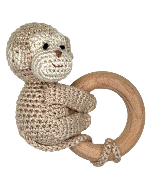 Monkey Bamboo Woodring Rattle