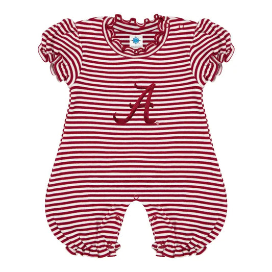 Alabama Stripe Ruffle Romper