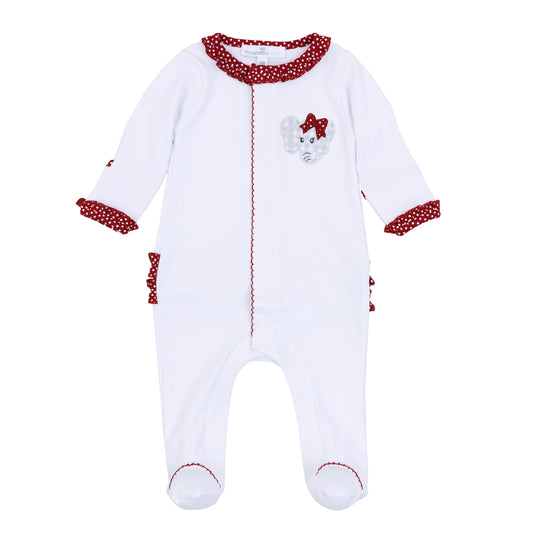 Crimson Cutie Ruffle Footie