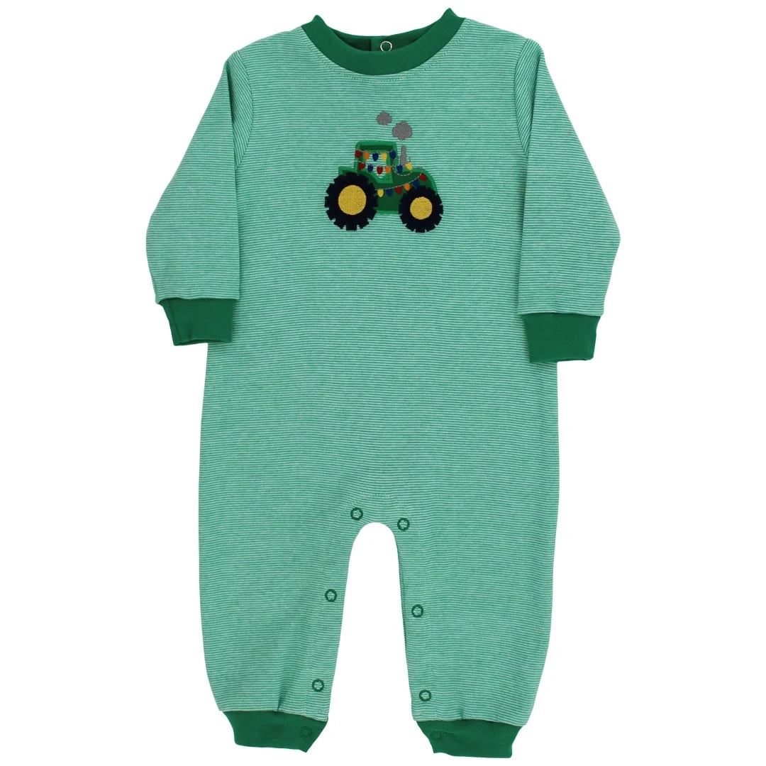 Yuletide Tractor Knit Romper