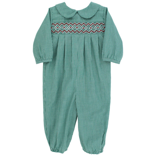 Green Christmas Check Long Bubble