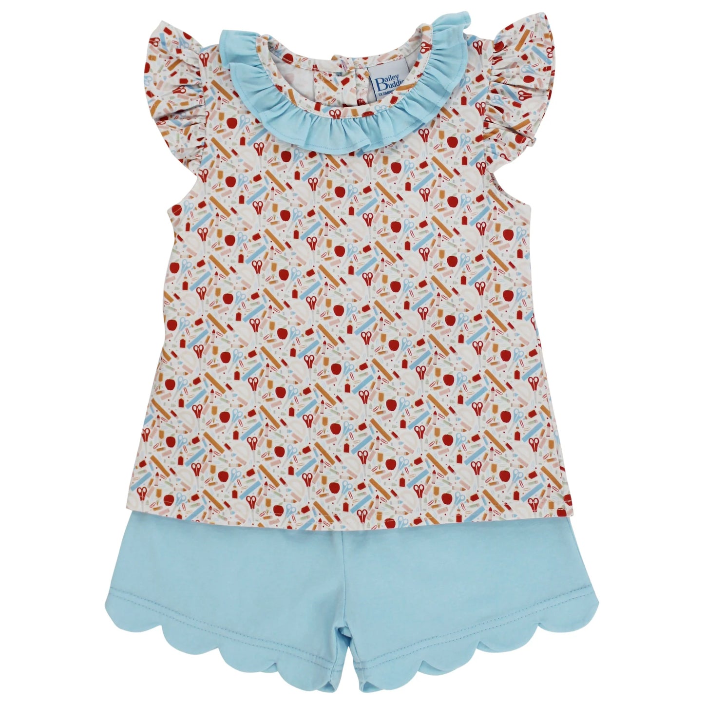 School Days Ruffle Short Set