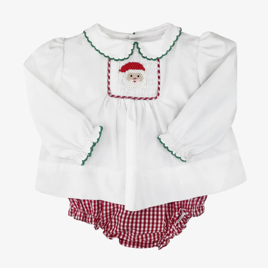 Ruffle Santa Diaper Set