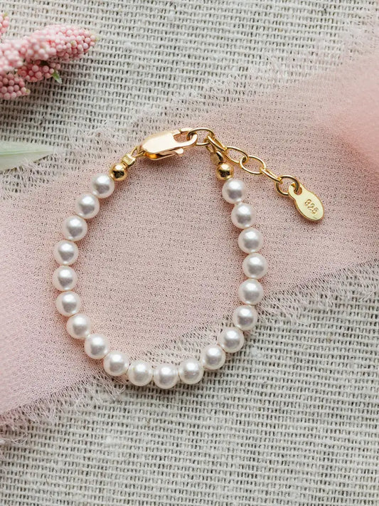 14K Gold-Plated Pearl Baby Bracelet