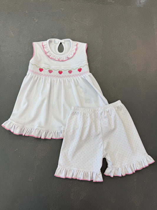 Strawberry Smocked Short Set