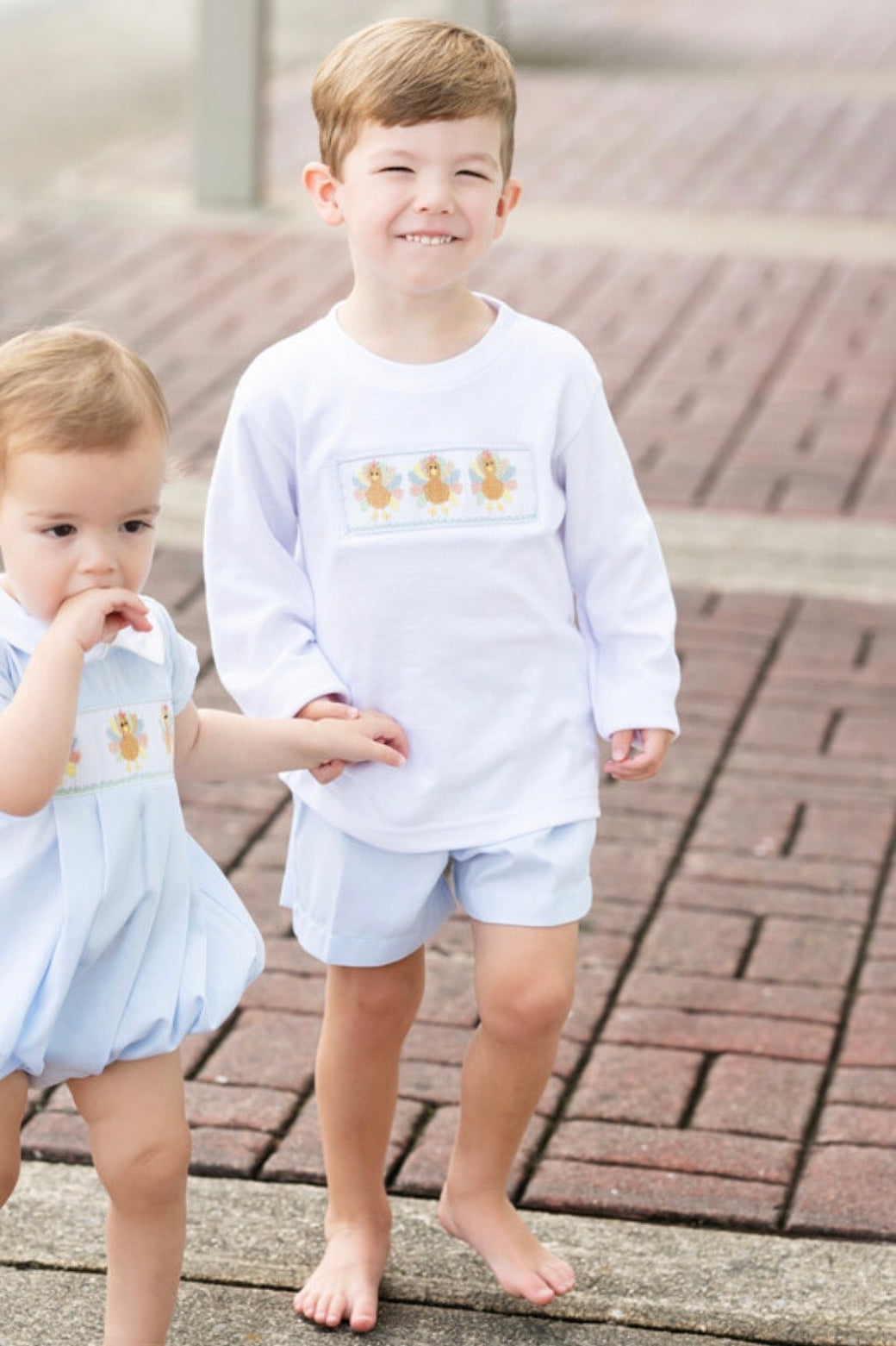 Smocked Turkey Short Set