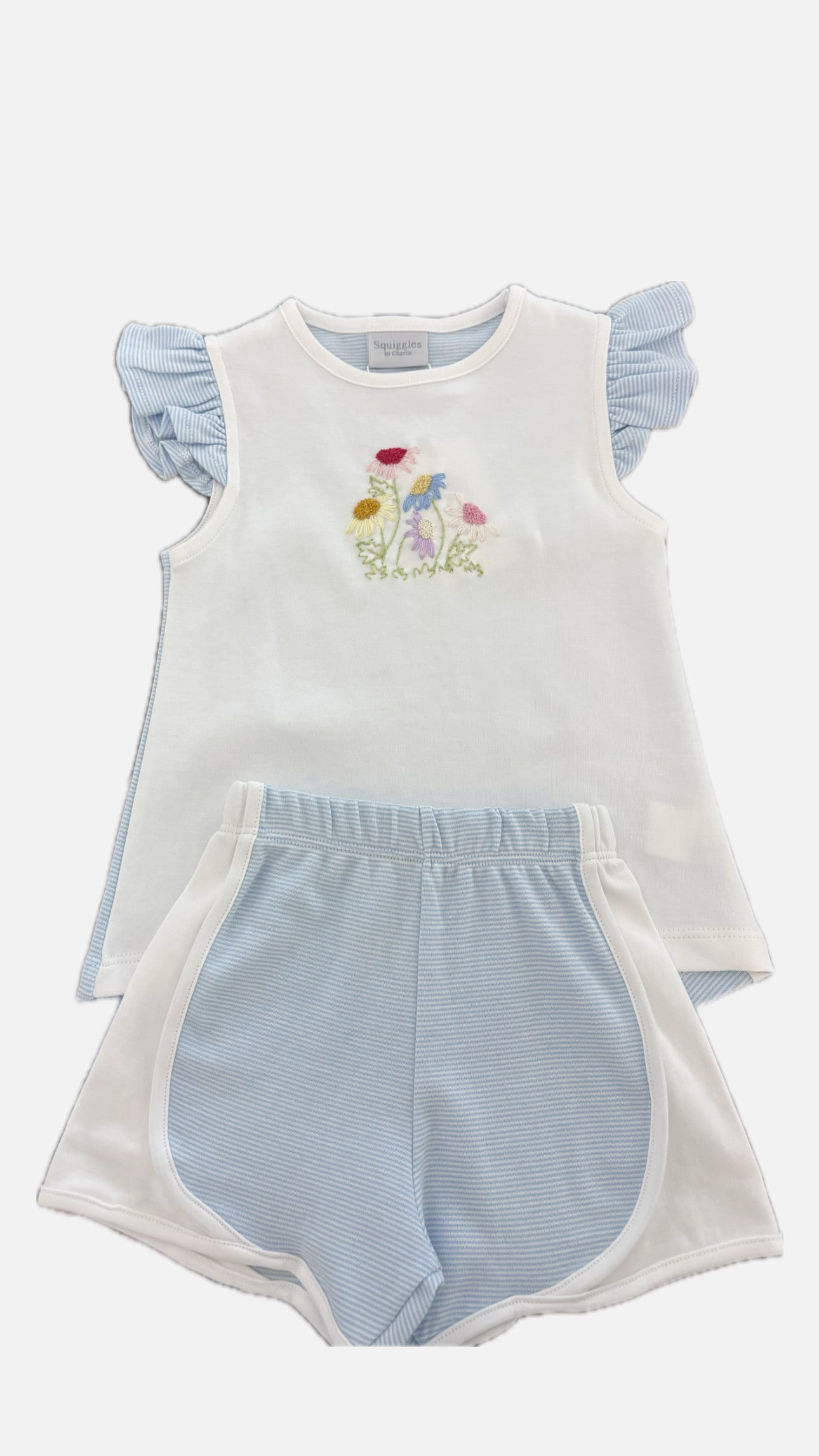 Rainbow Blooms Athletic Short Set
