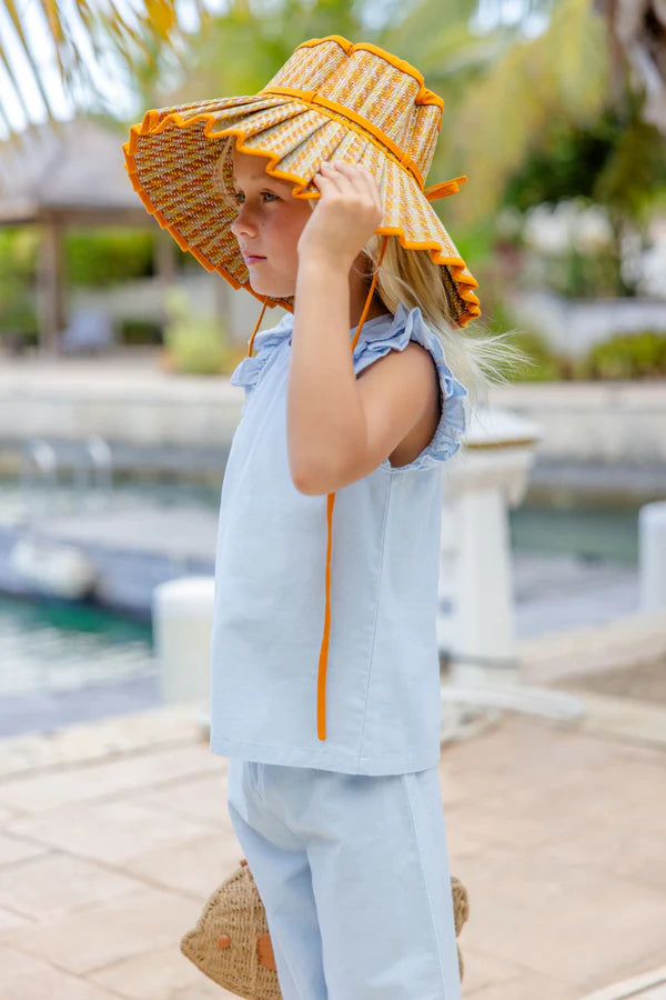 Ruehling Ruffle Top-Linen