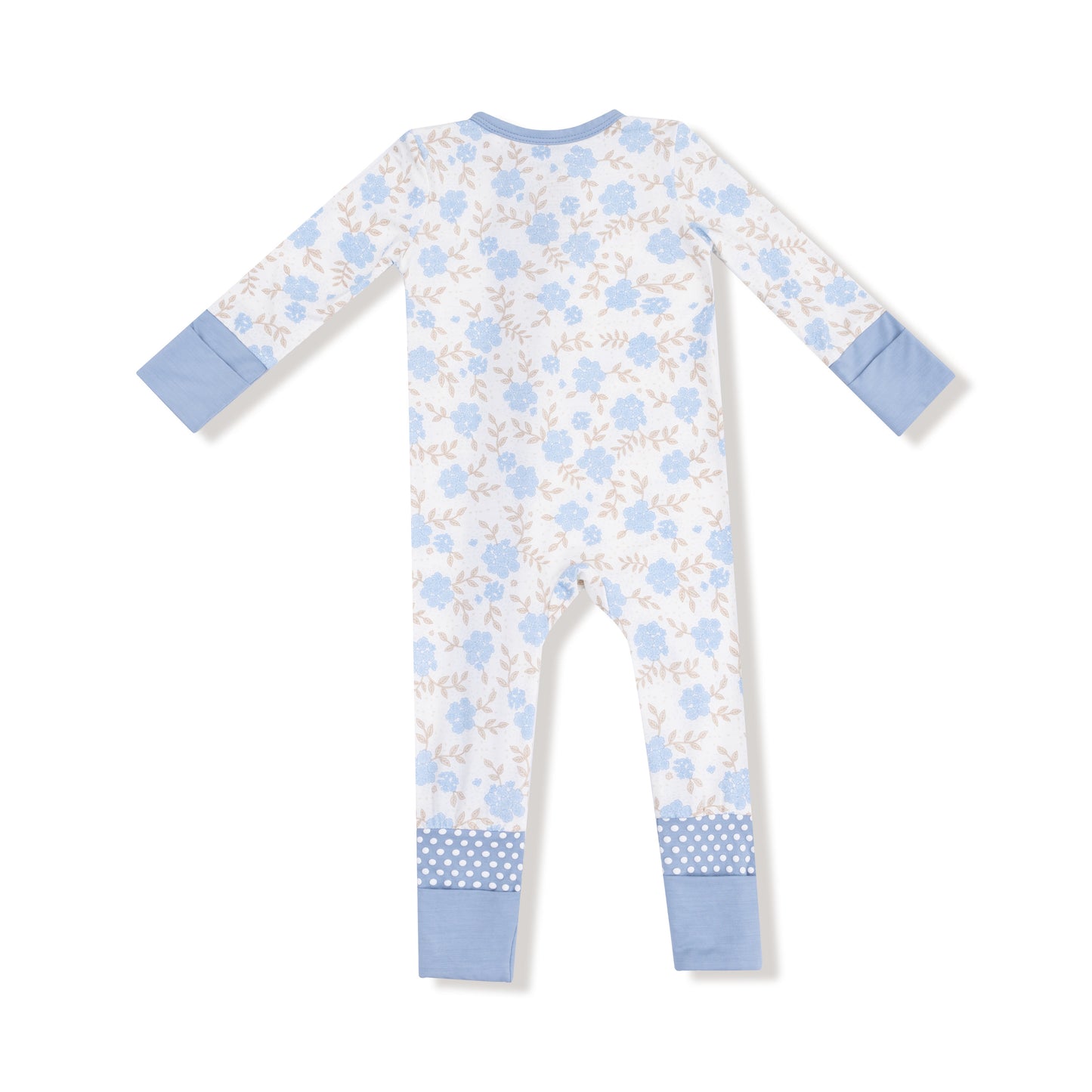 Baby Blue Floral Zipper