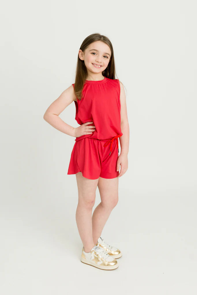 Red High Low Tank