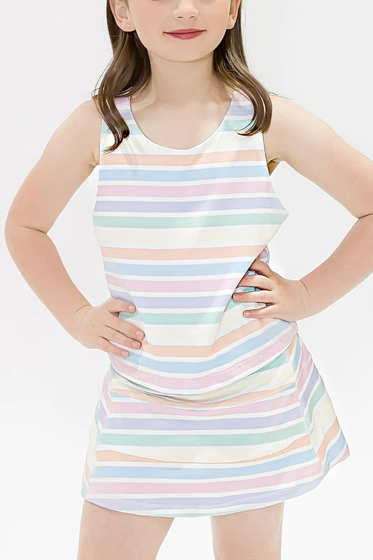 Striped Athletic Skort Set