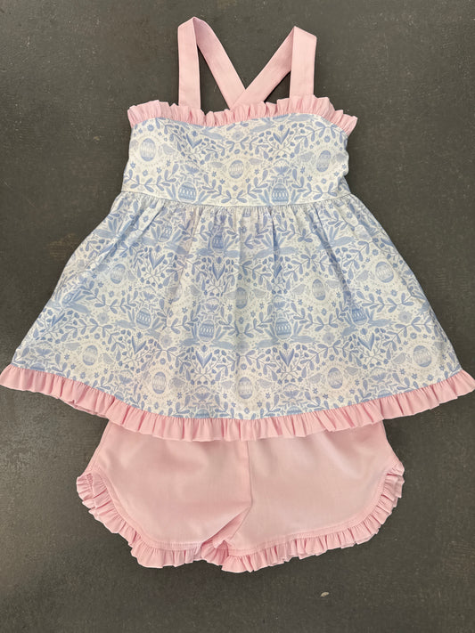 Blue Bunny Bloomer Set