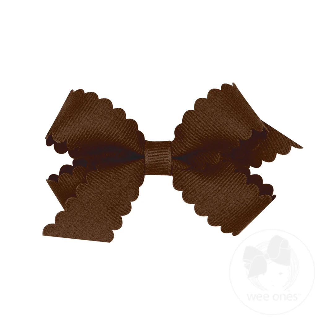 Scalloped Grosgrain Hair Bow