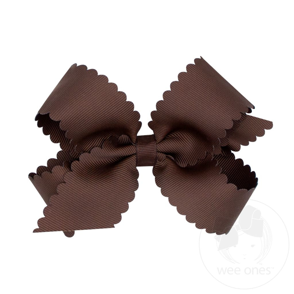 Scalloped Grosgrain Hair bow