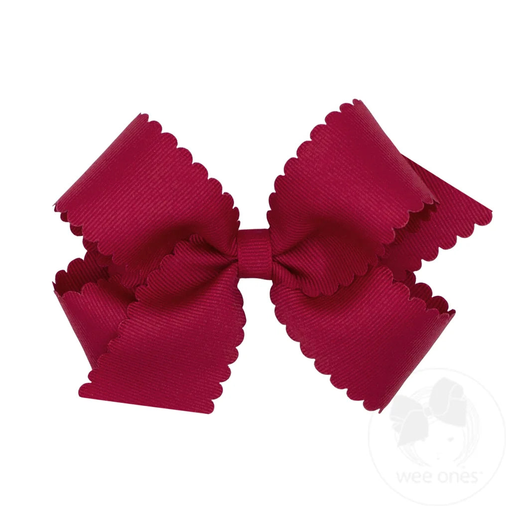 Scalloped Grosgrain Hair bow