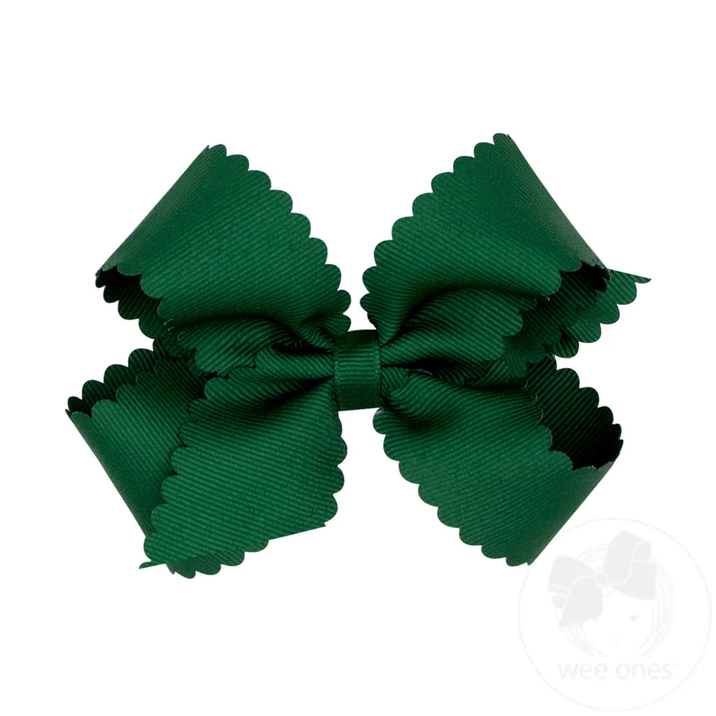 Scalloped Grosgrain Hair bow