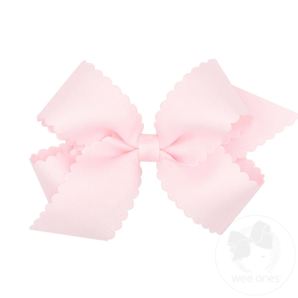Scalloped Grosgrain Hair bow