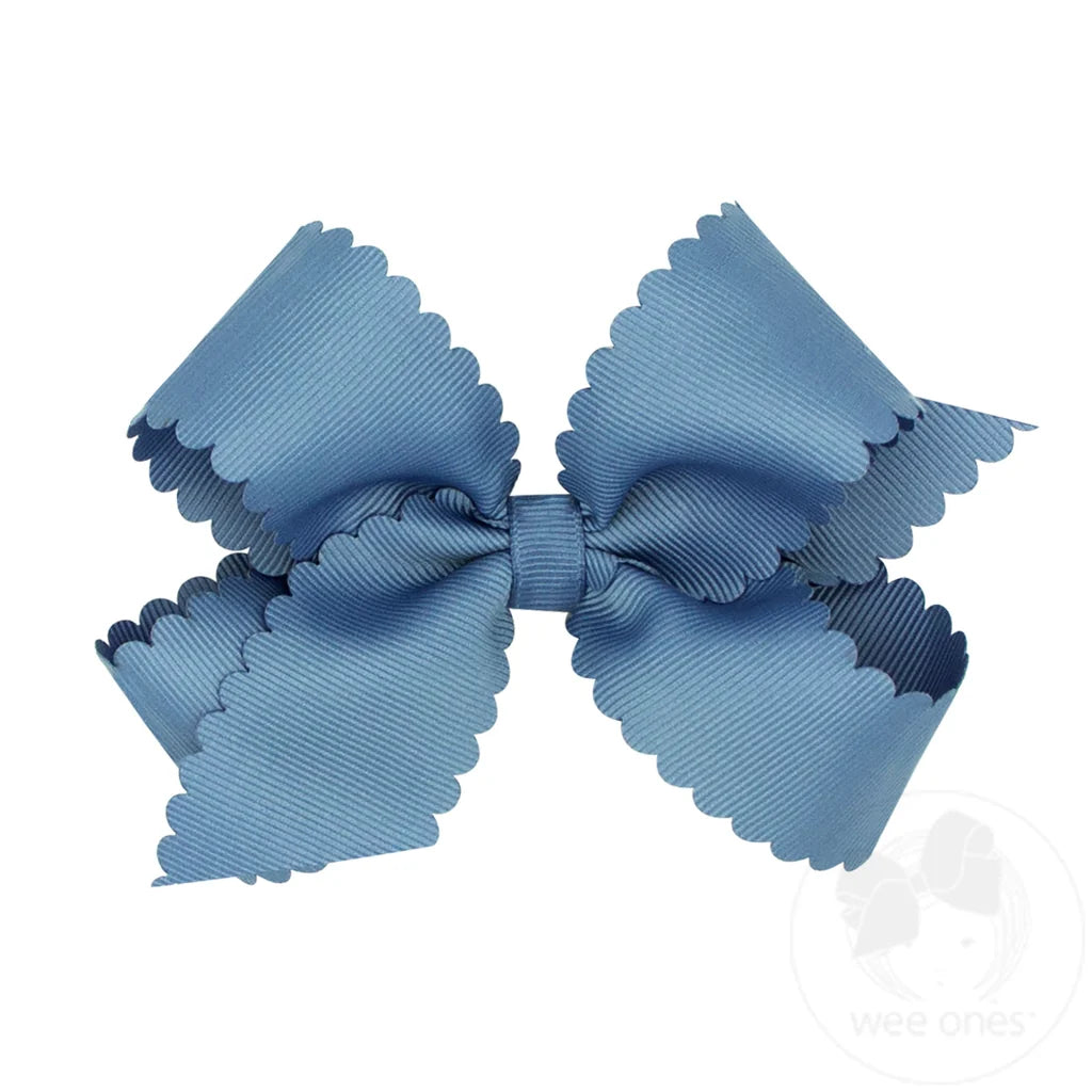 Scalloped Grosgrain Hair bow