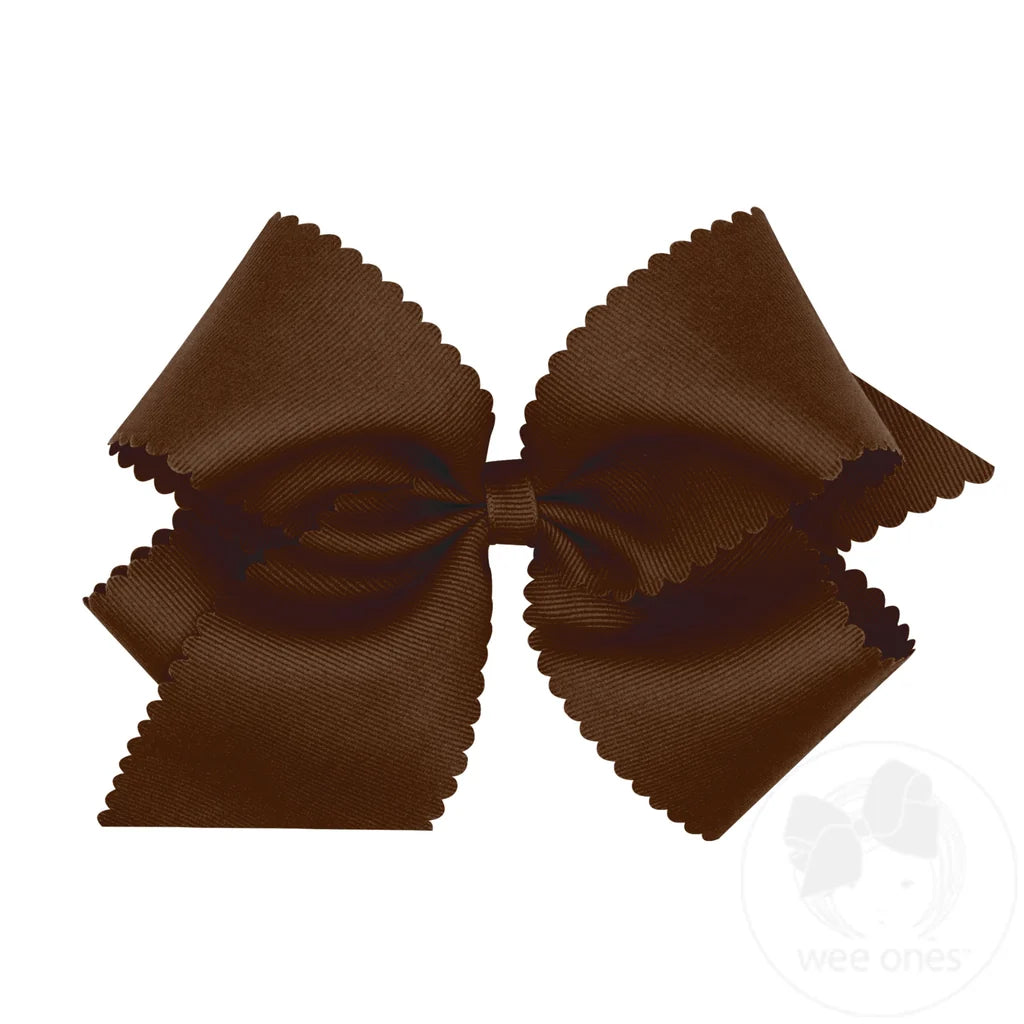 Scalloped Grosgrain Hair Bow