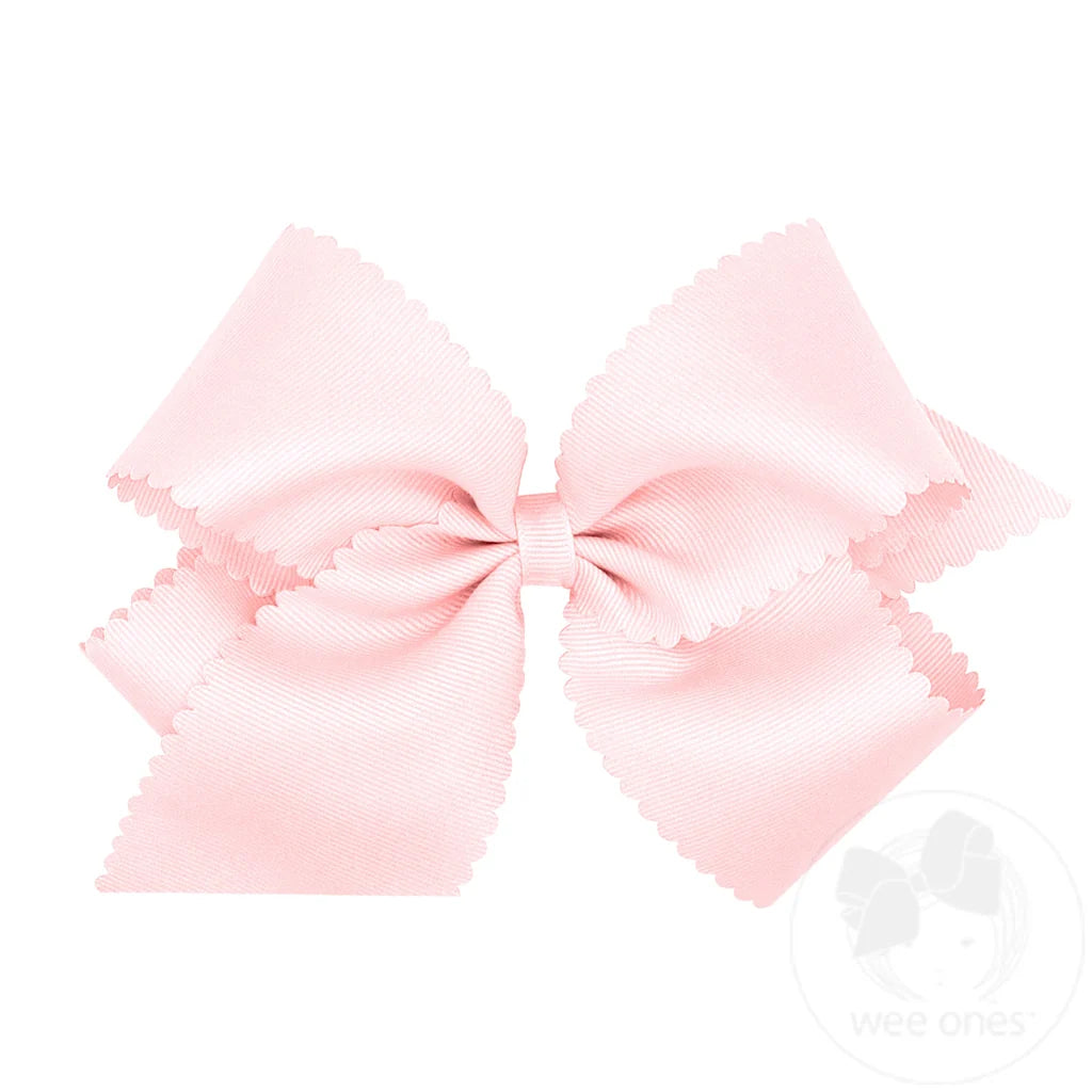 Scalloped Grosgrain Hair Bow