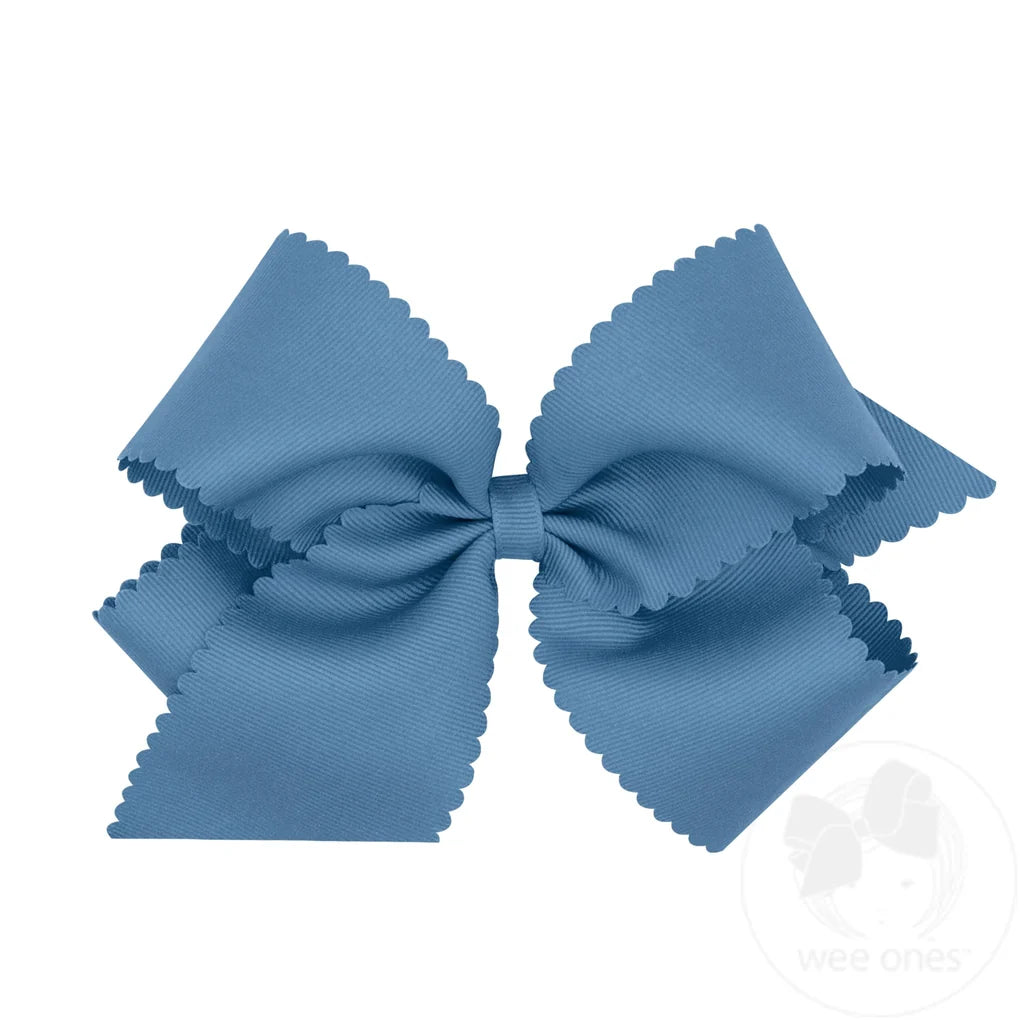 Scalloped Grosgrain Hair Bow