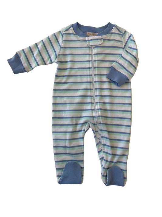 Tee Time Stripes Zipped Footie