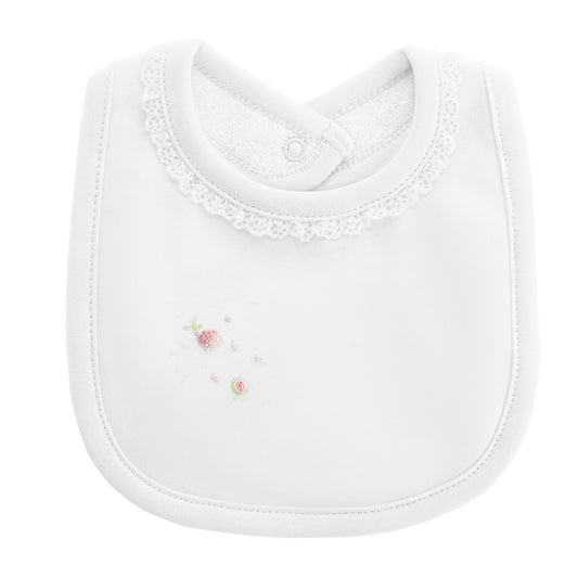 Spring Flowers Embroidered Bib