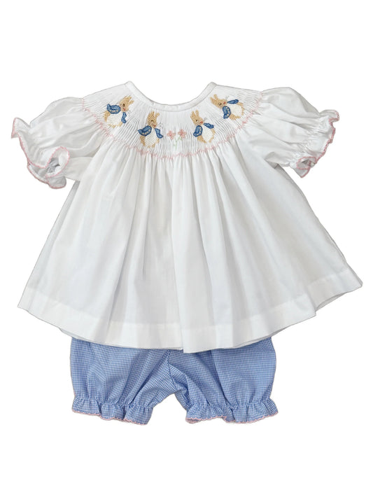 Peter Rabbit Smocked Bishop Bloomer Set