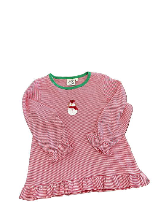 Crochet Snowman Ruffle Top
